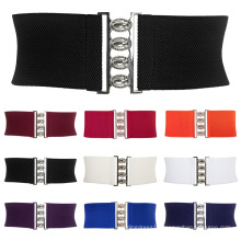 Grace Karin Ladies Girls Fashion Wide Metal Hook Stretchy Elastic Waist Belt Waistband CL008961